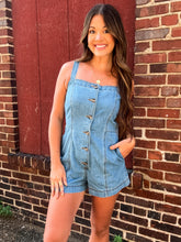 Load image into Gallery viewer, ALL AMERICAN GIRL DENIM ROMPER