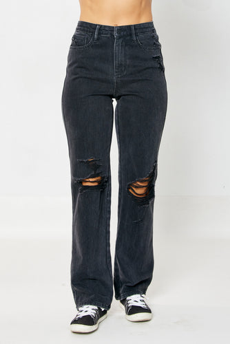 MEGAN 90'S STRAIGHT LEG JEANS-JUDY BLUE