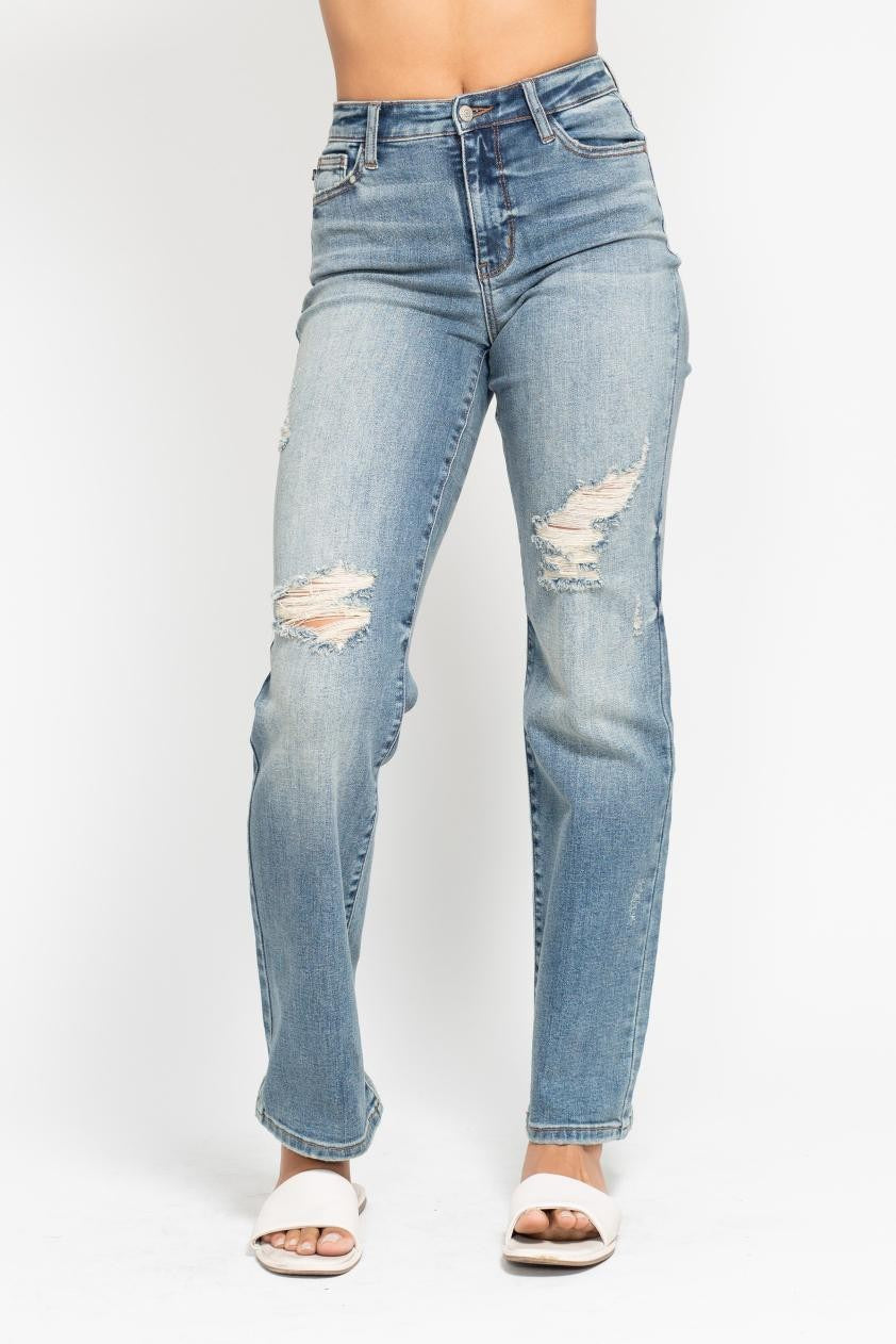 LUCILLE HIGH WAIST DAD JEANS-JUDY BLUE