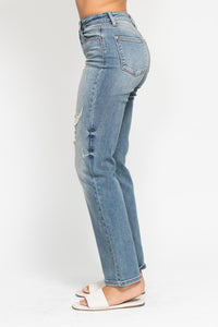 LUCILLE HIGH WAIST DAD JEANS-JUDY BLUE