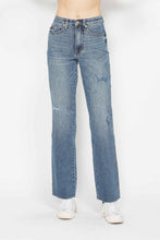 Load image into Gallery viewer, LILLY HIGH WAIST TUMMY CONTROL STRAIGHT LEG JEAN-JUDY BLUE