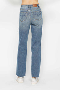 LILLY HIGH WAIST TUMMY CONTROL STRAIGHT LEG JEAN-JUDY BLUE