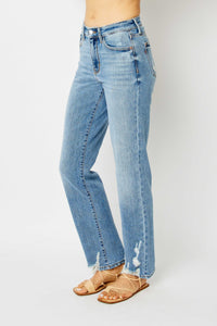 BRITT HIGH WAIST STRAIGHT LEG JEANS-JUDY BLUE