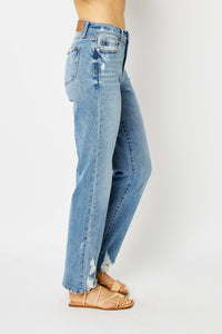 BRITT HIGH WAIST STRAIGHT LEG JEANS-JUDY BLUE