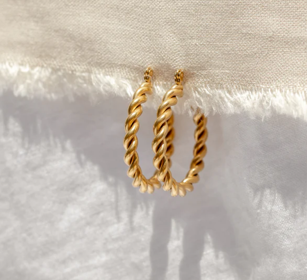 ALL LOVE LARGE HOOPS-GOLD