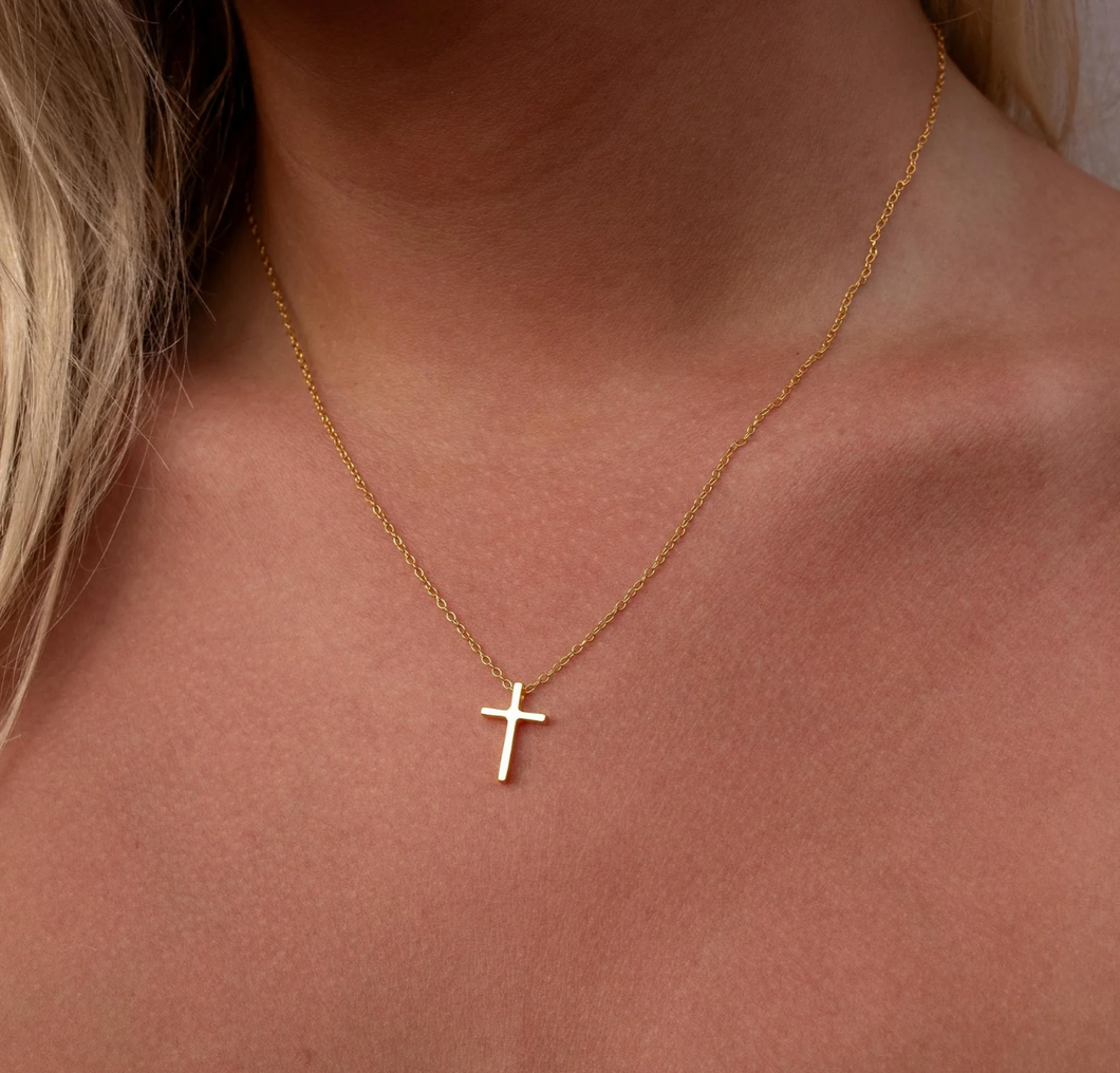 CROSS NECKLACE-GOLD