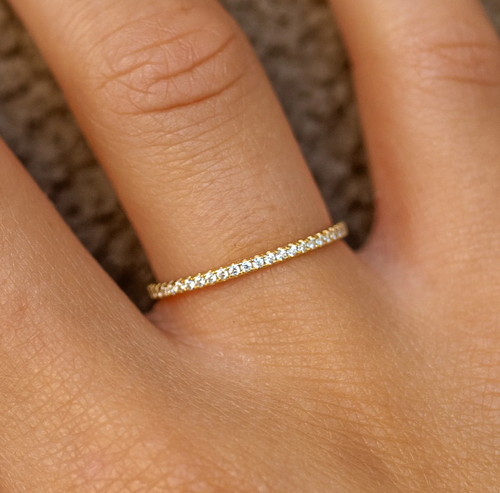 BOCA PAVE RING-GOLD