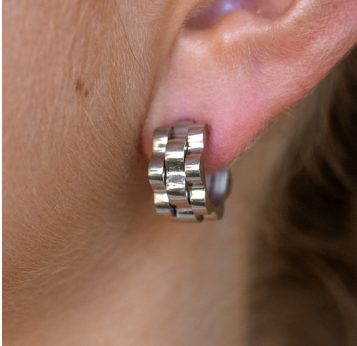 LINEAGE HOOPS-SILVER