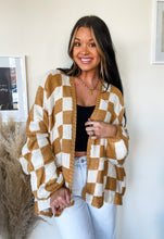 Load image into Gallery viewer, CHECK HER OUT CARDIGAN-GOLD &amp; WHITE