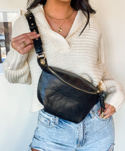 Load image into Gallery viewer, LEATHER CROSSBODY BAG-BLACK
