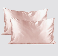 Load image into Gallery viewer, SATIN PILLOW CASE TWO PC SET-BLUSH